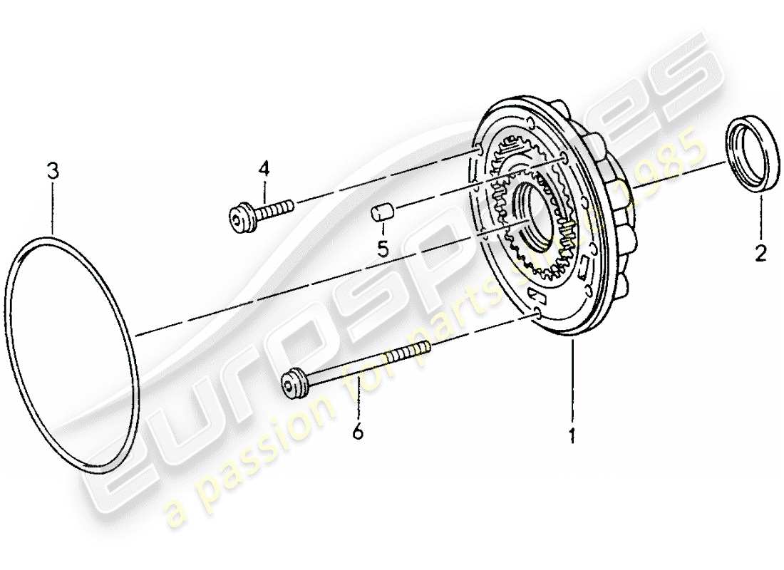 porsche 1996 (993) tiptronic - bomba de aceite diagrama de piezas