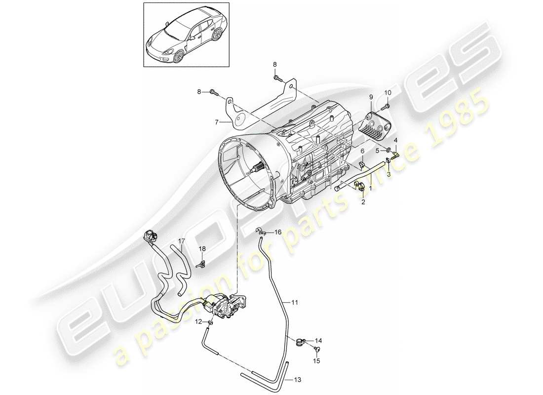 porsche 2014 (panamera 970) diagrama de piezas tiptronic