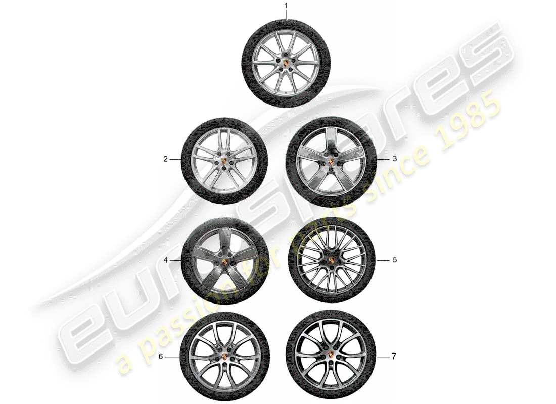porsche 2013 (tequipment cayenne) juego de engranajes diagrama de piezas