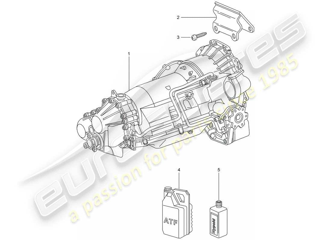 porsche 2000 (996) tiptronic - - caja de cambios - d - mj 2002>> diagrama de piezas