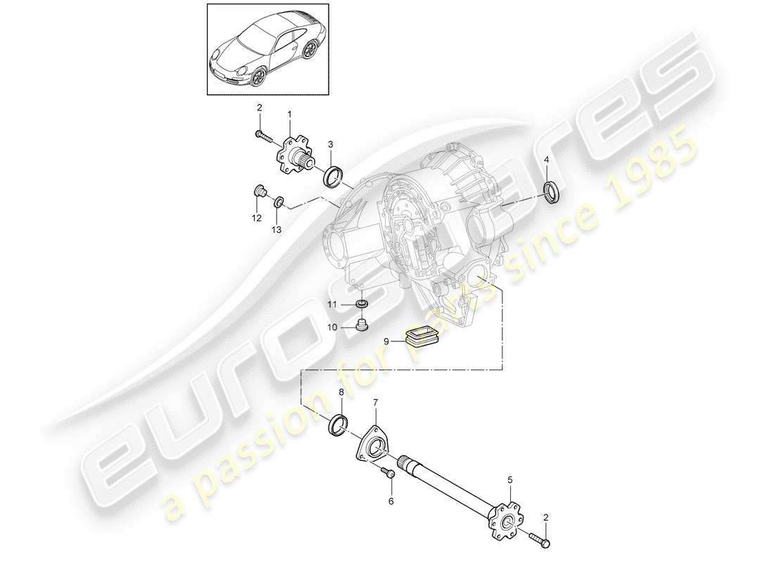 porsche 2007 (997-1) tiptronic diagrama de piezas