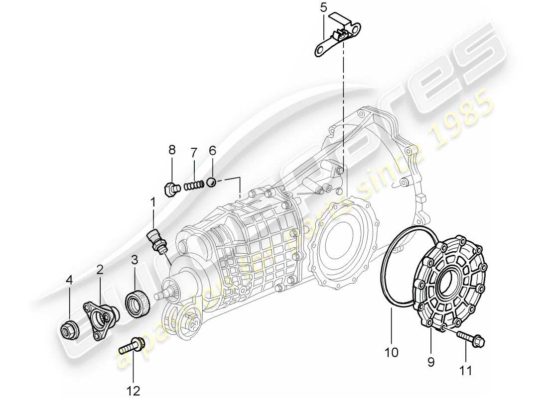 porsche 2005 (996) transmisión - piezas individuales diagrama de piezas