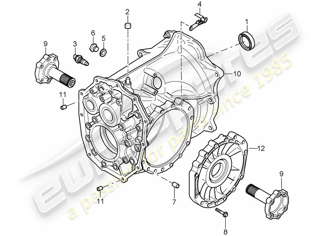 porsche 997 (2007) manual gearbox diagrama de piezas