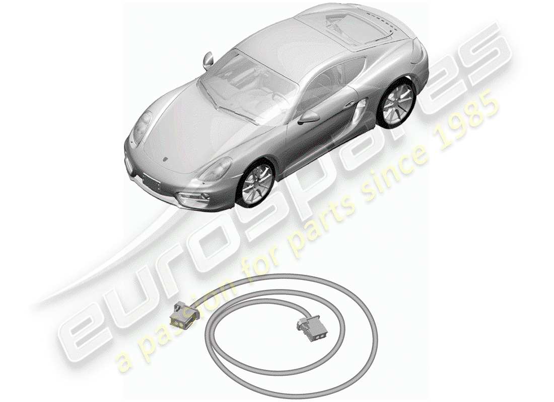 porsche 2015 (981 cayman) fibra óptica ligera diagrama de piezas
