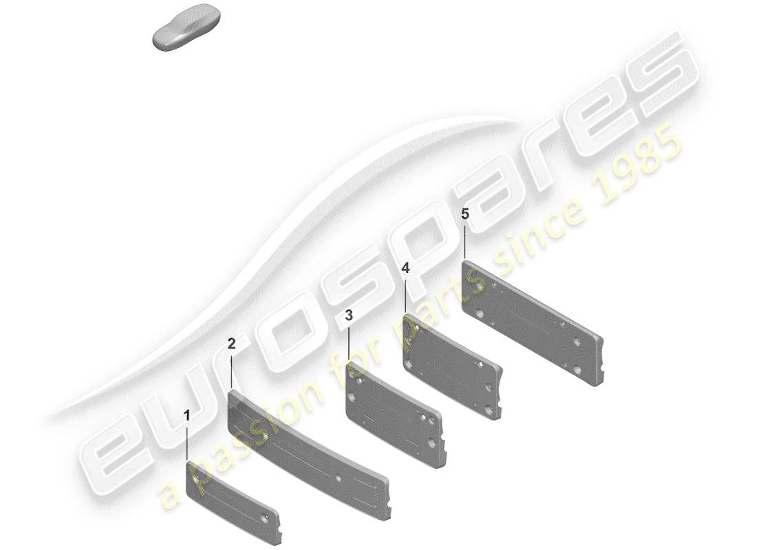 porsche 2020 (992-1) soporte de matrícula diagrama de piezas
