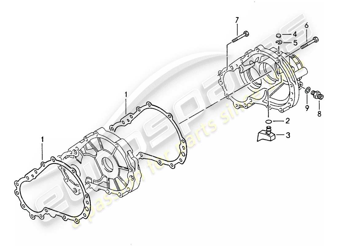 porsche 1995 (968) tiptronic - caja de transmisión diagrama de piezas