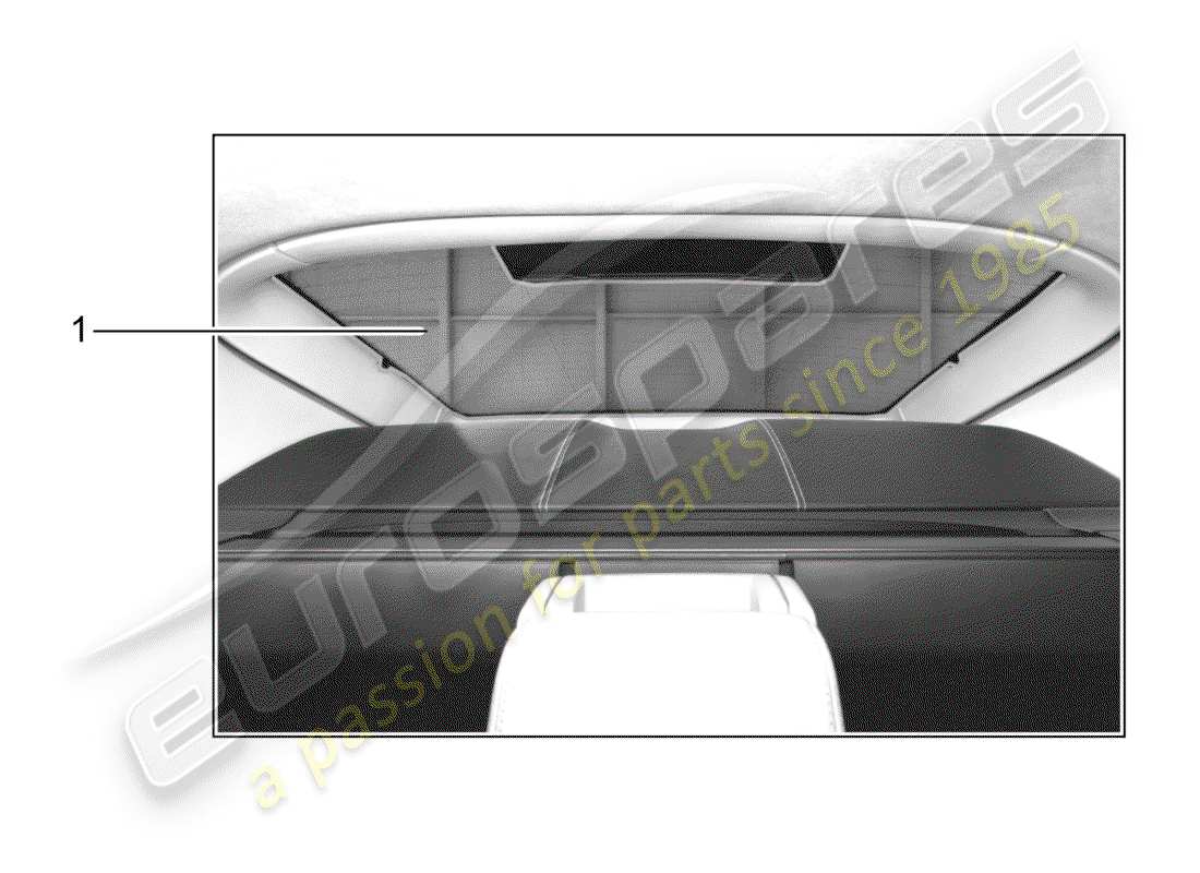 porsche 2014 (tequipment panamera) visera solar diagrama de piezas