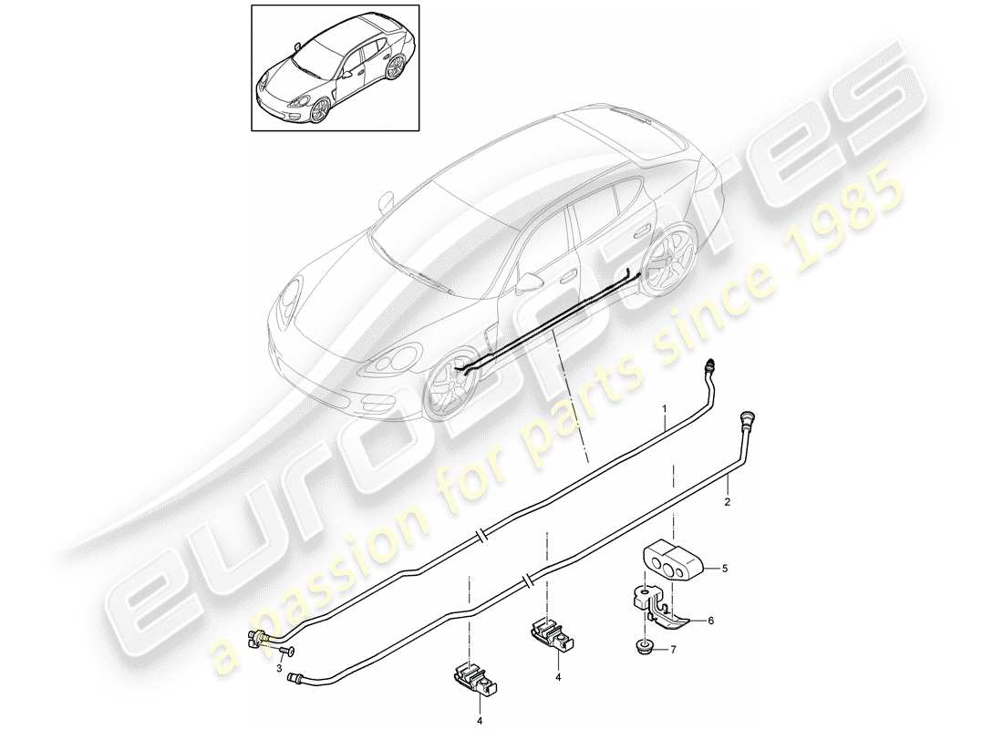 porsche 2016 (panamera 970) estabilizador diagrama de piezas