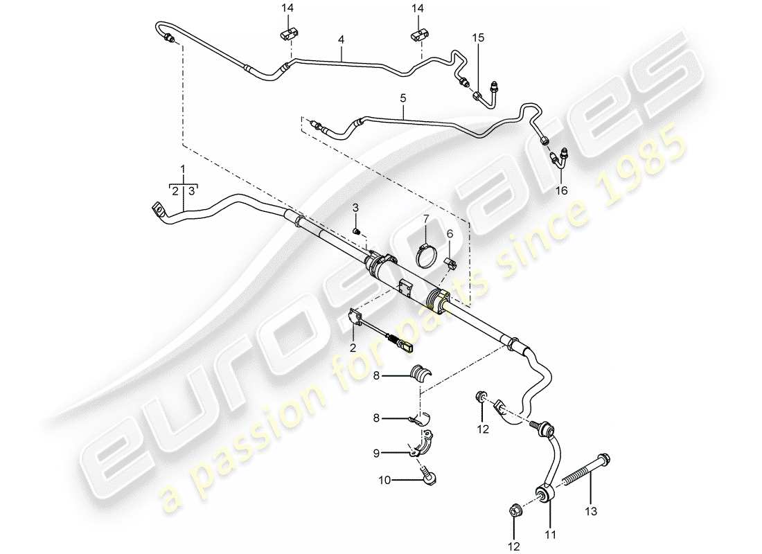 porsche 2004 (cayenne e1 9pa) estabilizador (desacoplable) diagrama de piezas