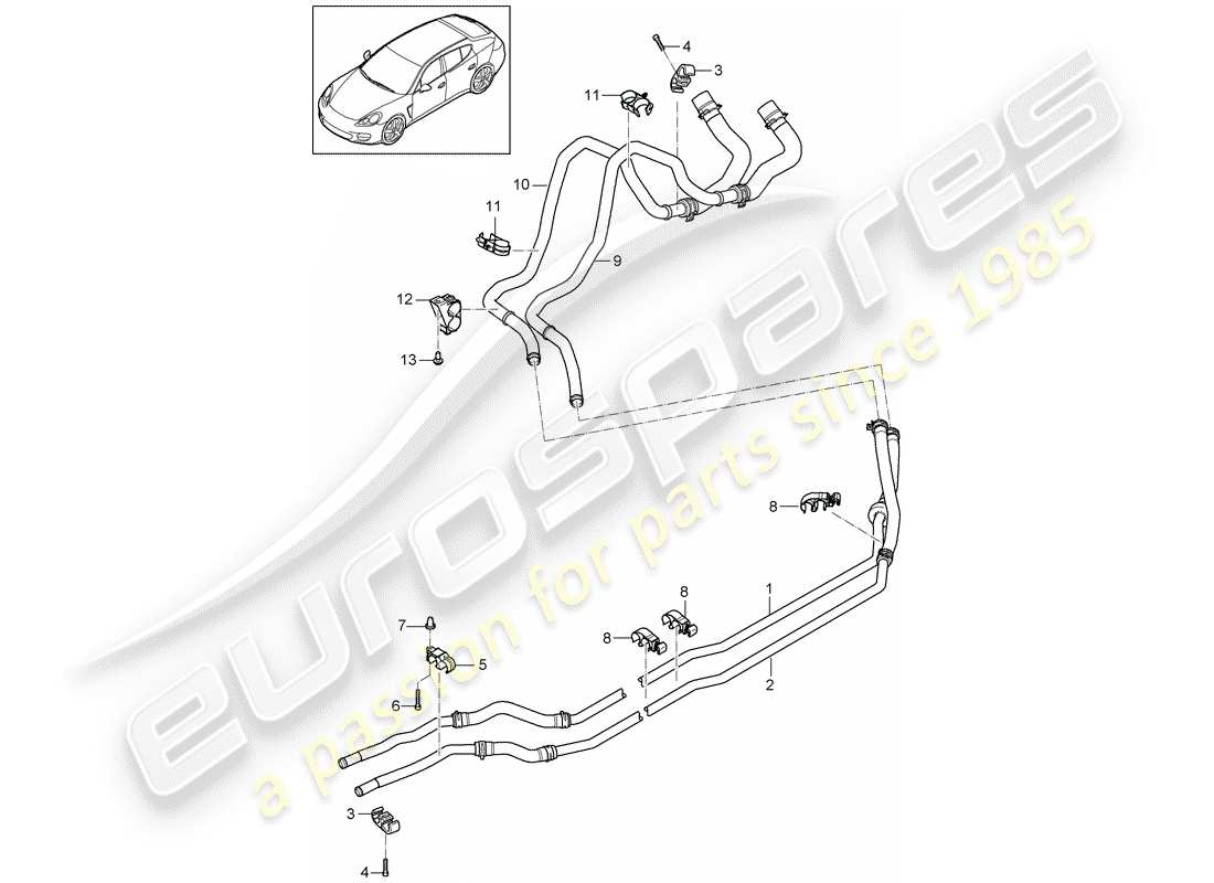 porsche 2015 (panamera 970) diagrama de piezas híbrido