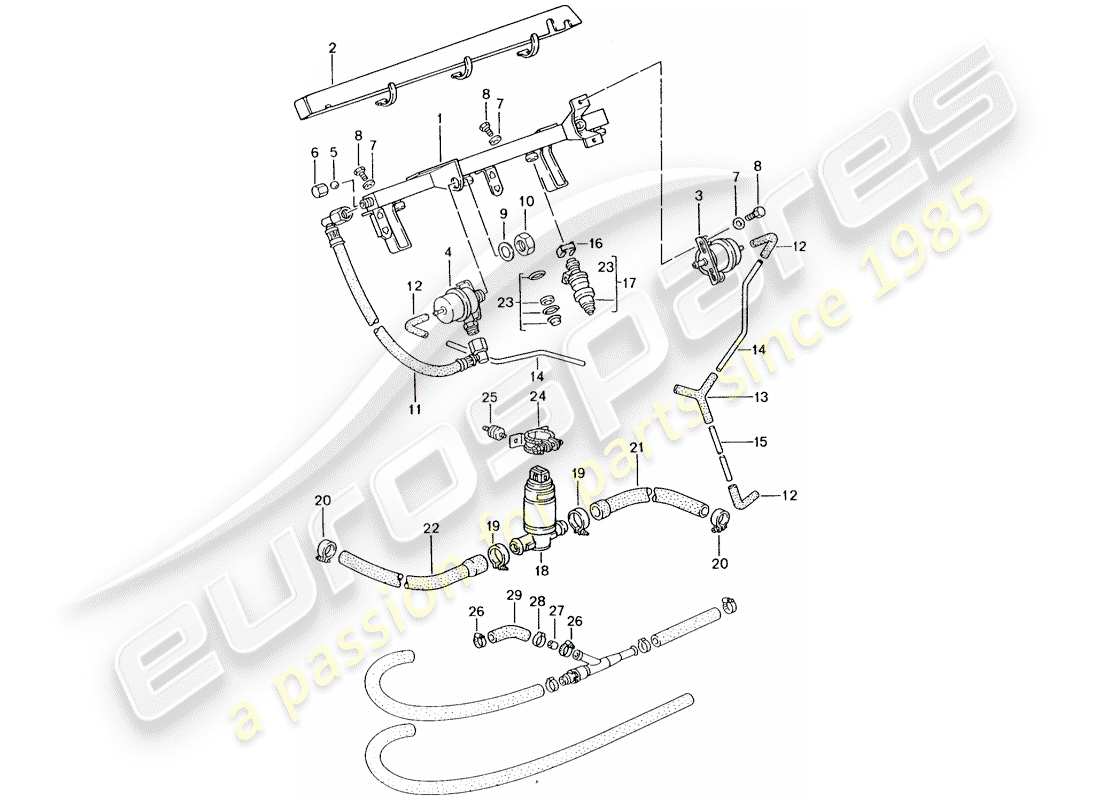 porsche 1987 (924s) l-jetronic - 2 diagrama de piezas