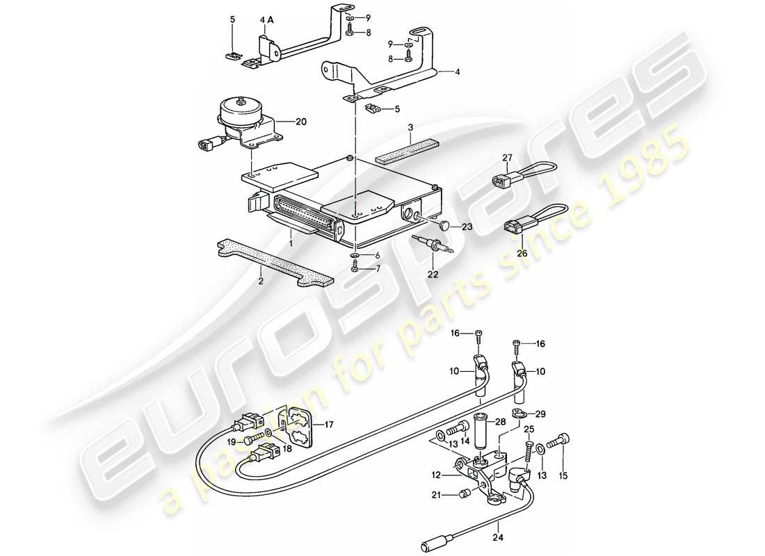 porsche 1987 (924s) electricidad del motor 2 diagrama de piezas