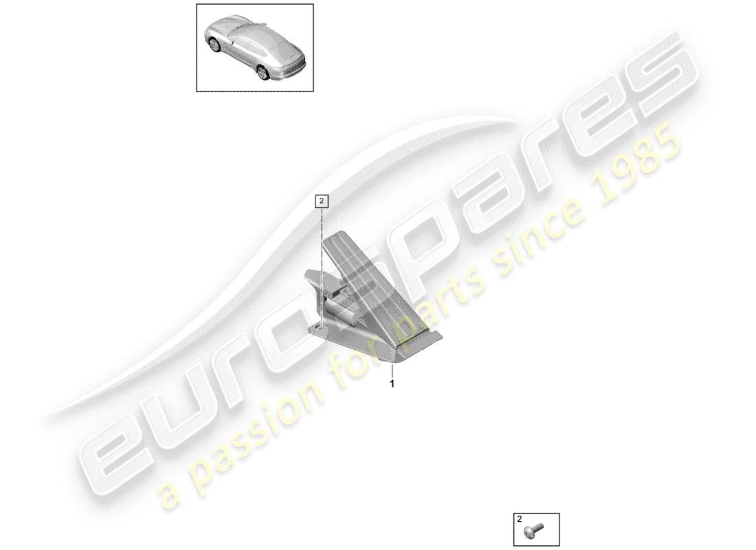 porsche 2020 (panamera 971-1) brake and acc. pedal assembly diagrama de piezas