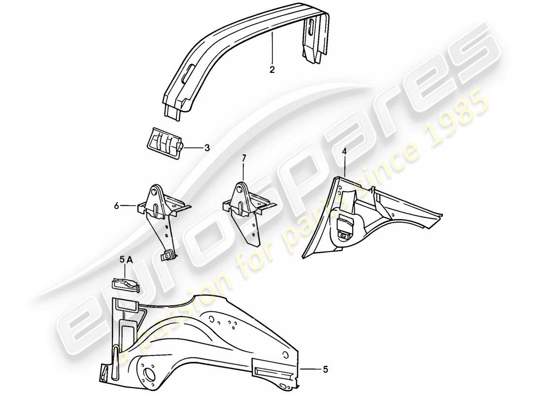 porsche 1984 (911) paneles interiores diagrama de piezas
