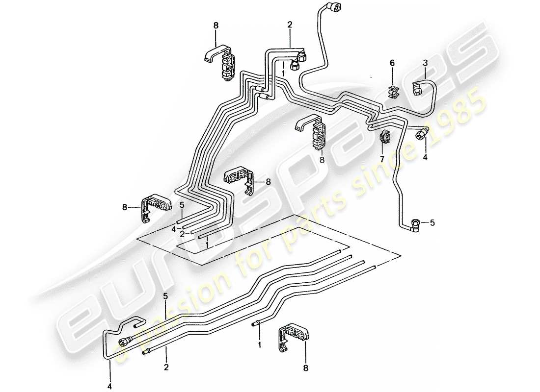 porsche 2003 (996 gt3) fuel system diagrama de piezas