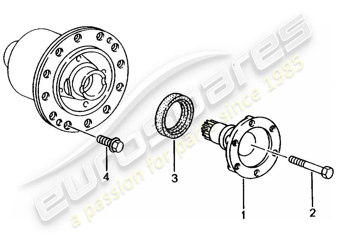 porsche 2000 (996) diferencial de deslizamiento limitado - d >> - mj 1999 diagrama de piezas
