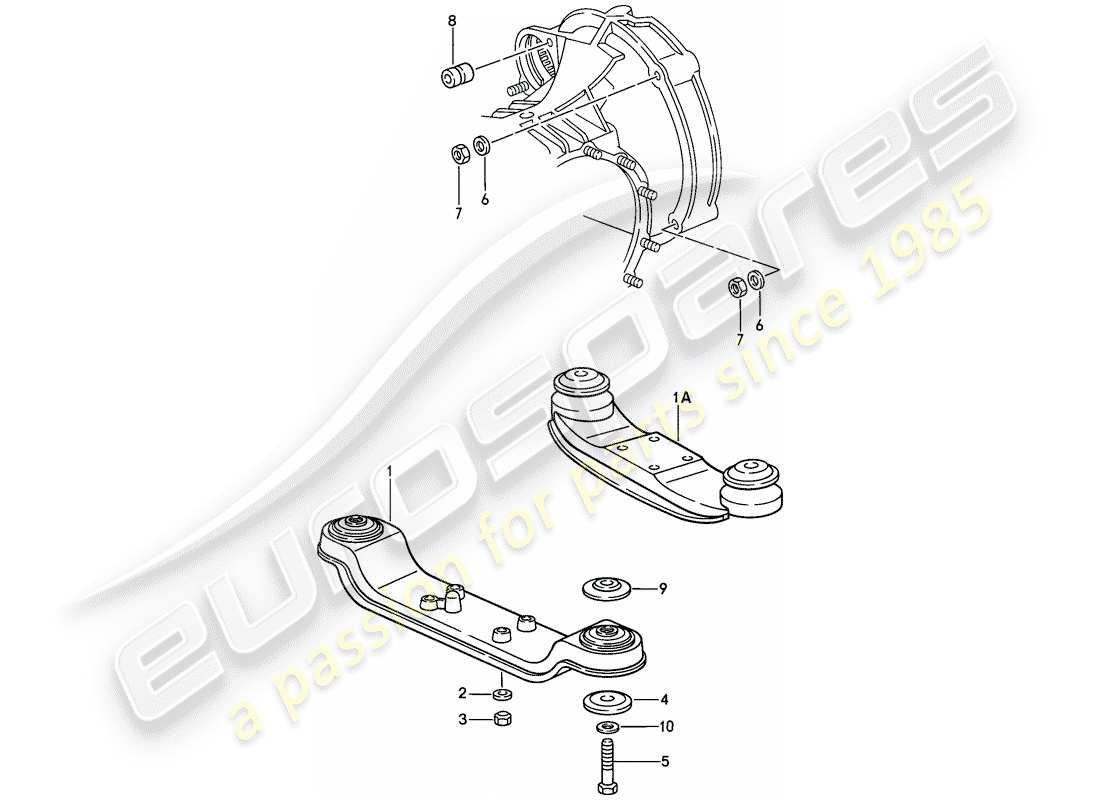porsche 1987 (911) suspensión de la transmisión diagrama de piezas