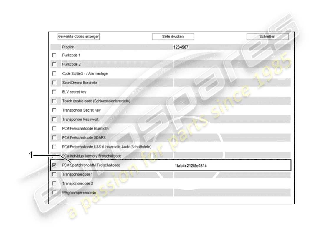 porsche 2000 (tequipment) software diagrama de piezas