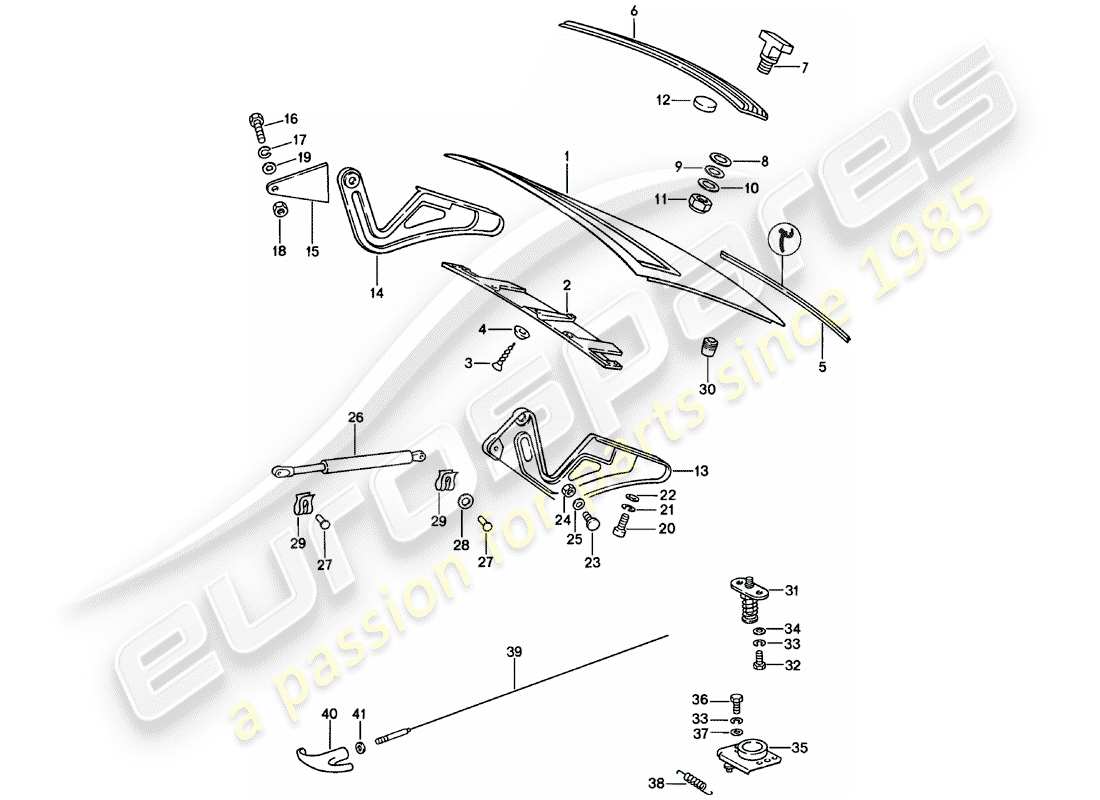 porsche 1978 (911) cubrir diagrama de piezas