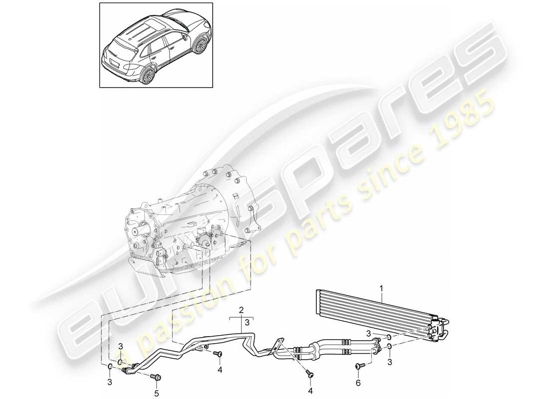 porsche 2016 (cayenne e2 92a) diagrama de piezas tiptronic