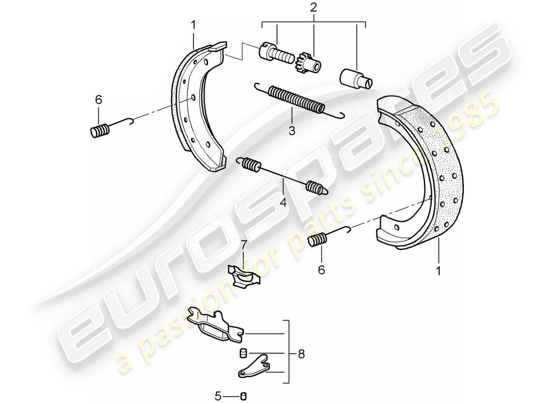 porsche 2009 997-2 turbo / gt2 freno de mano diagrama de piezas