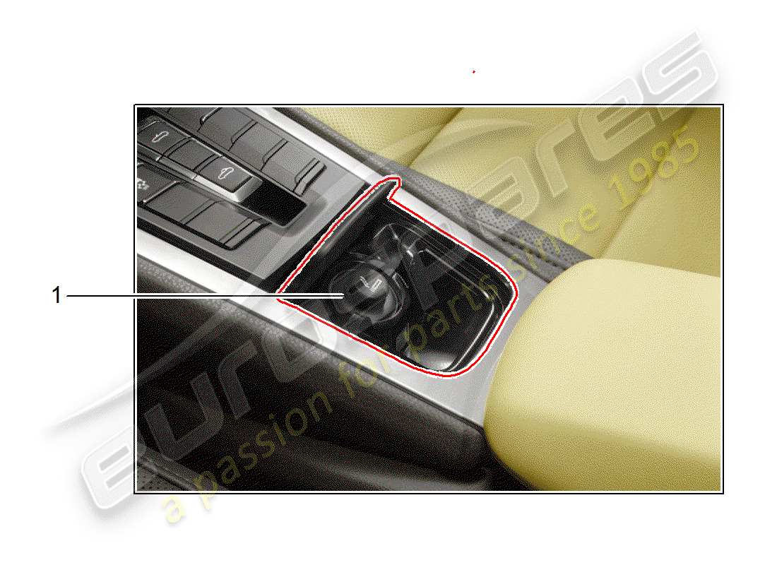 porsche 2016 (tequipment 98x/99x) paquete fumador diagrama de piezas