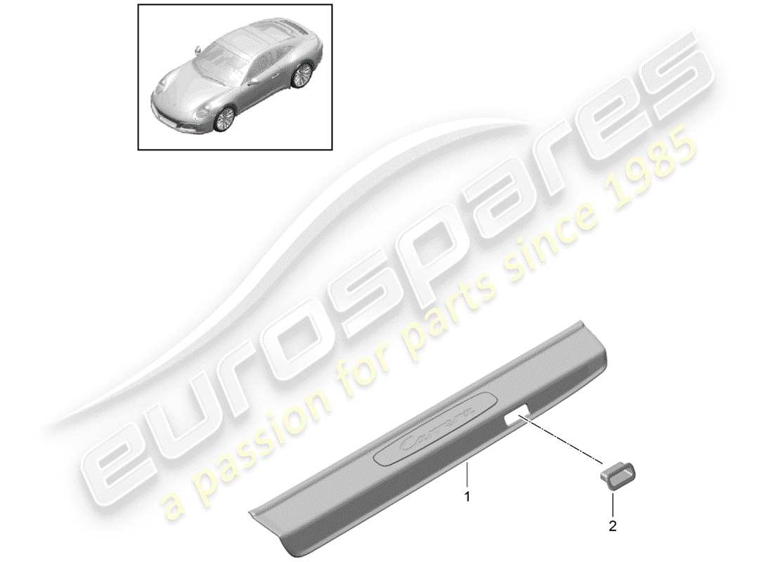 porsche 2017 (991-2) placa de protección - panel de albergue diagrama de piezas
