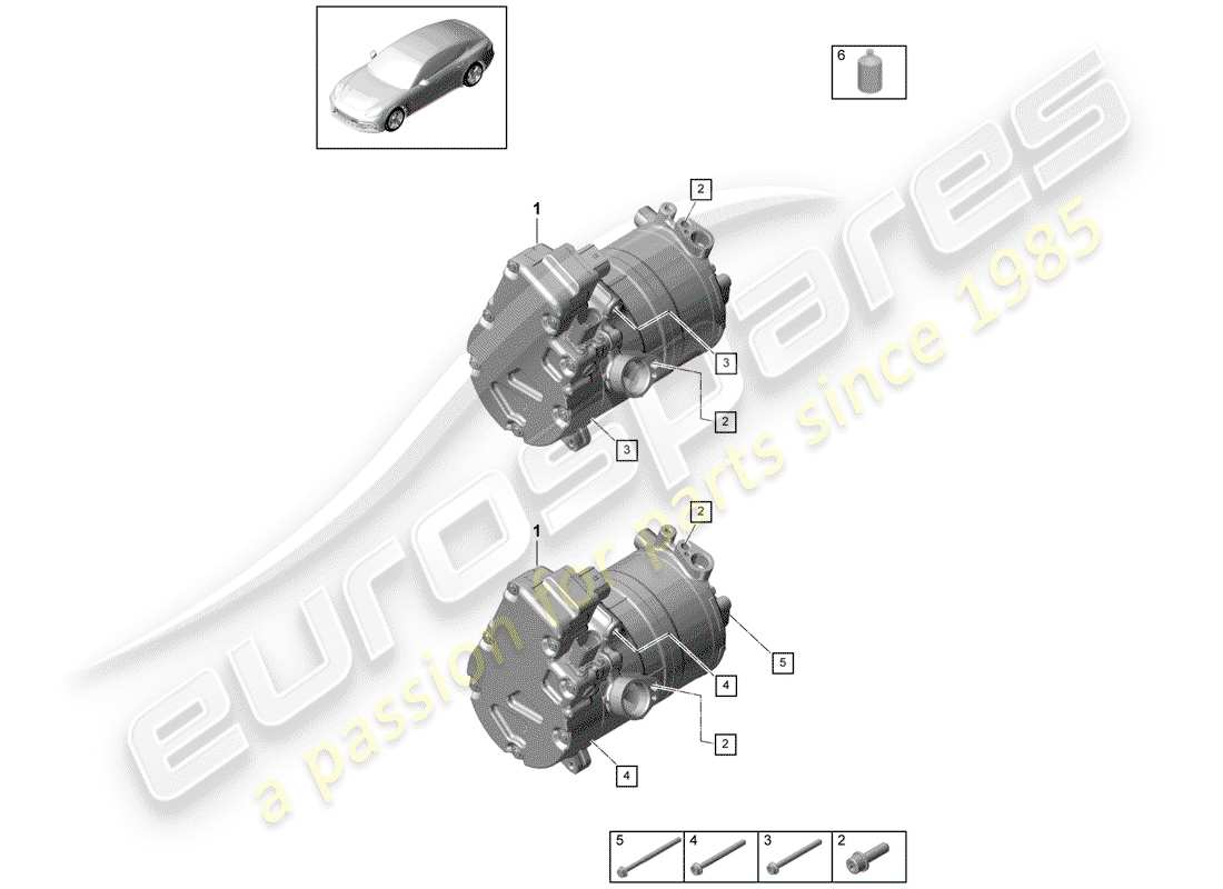 porsche 2017 (panamera 971-1) diagrama de piezas del aire acondicionado