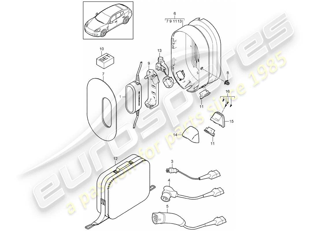porsche 2011 (panamera 970) unidad electronica diagrama de piezas