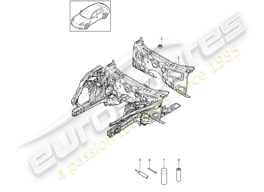 porsche 2010 (cayenne e1 9pa) interfaz diagrama de piezas