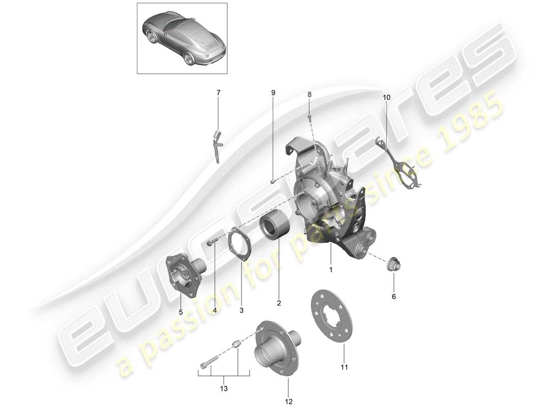 porsche 2015 (991-1) eje posterior diagrama de piezas