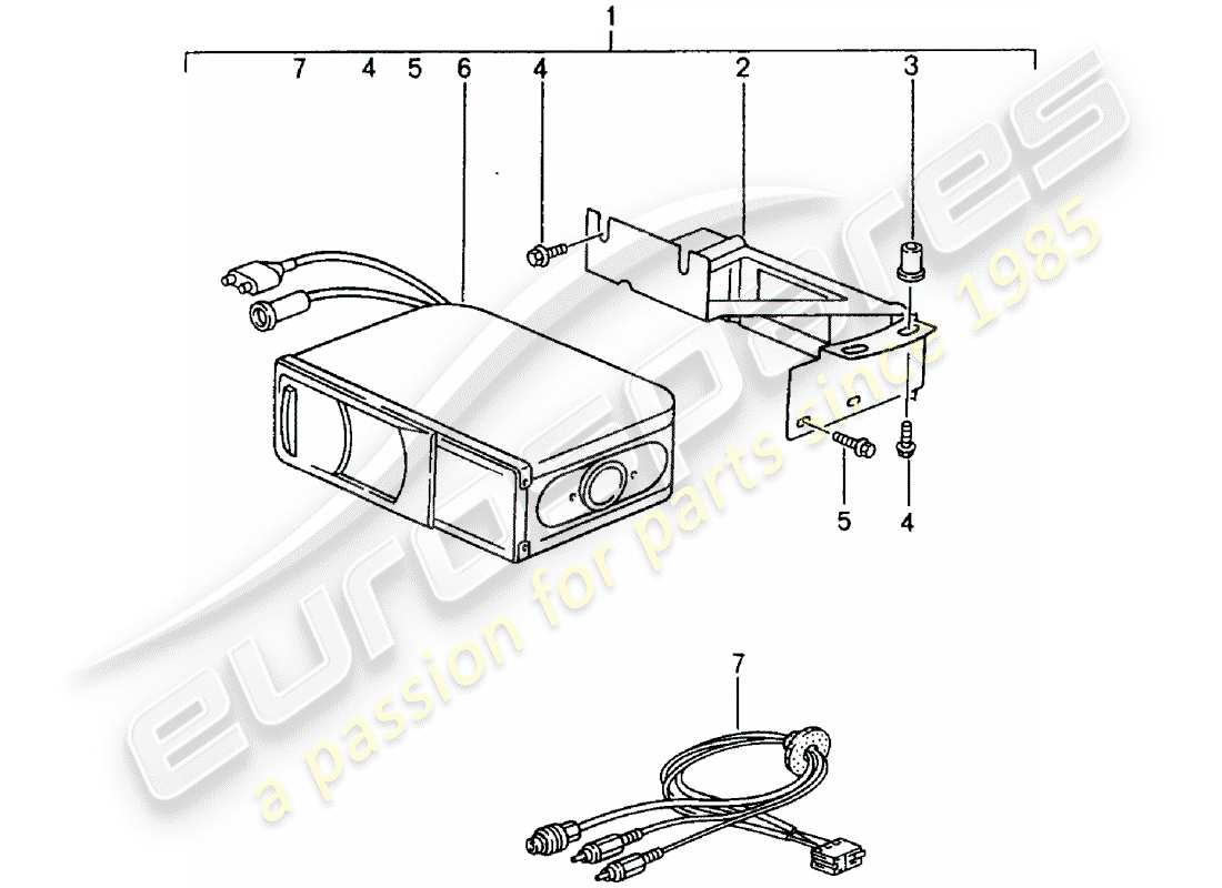 porsche 2012 (tequipment) diagrama de piezas del cambiador de cd