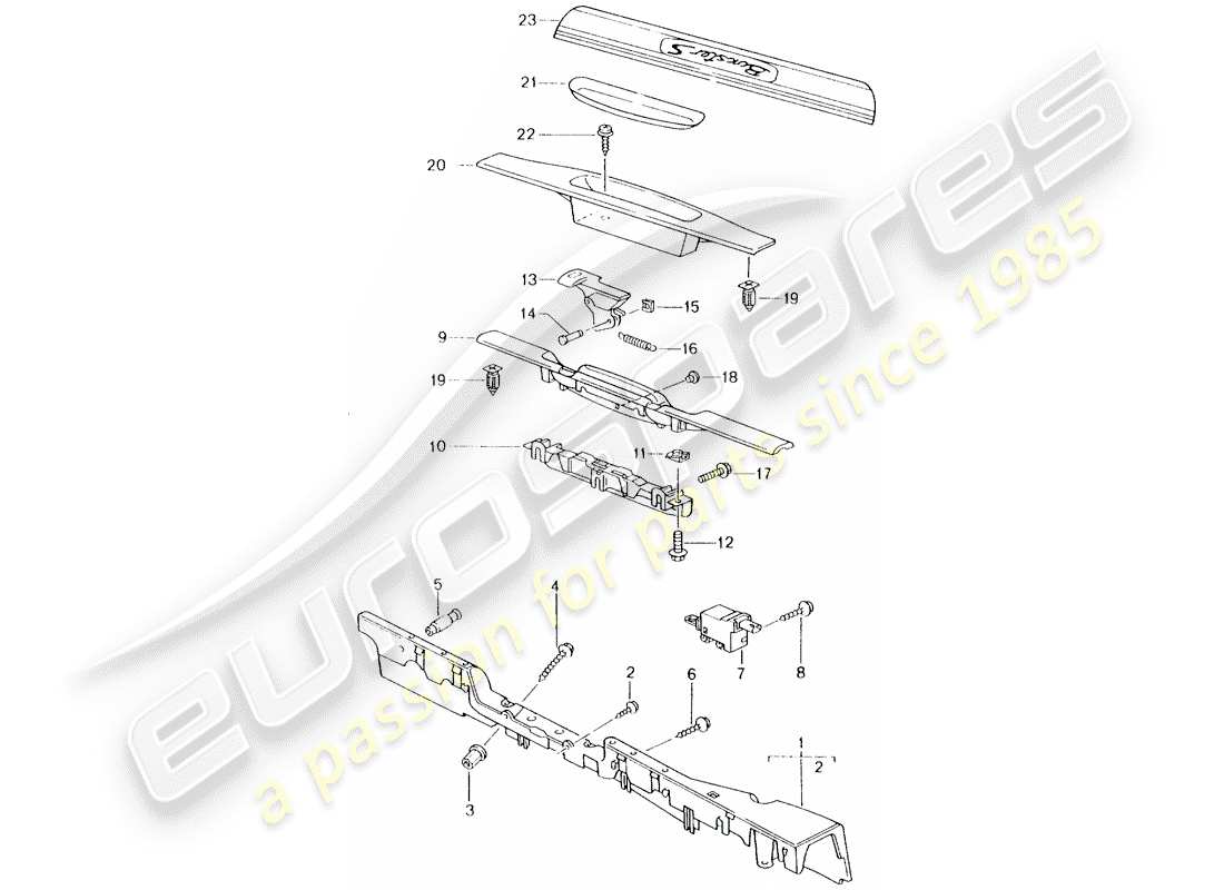 porsche 2004 (986 boxster) revestimiento - diagrama de piezas del umbral