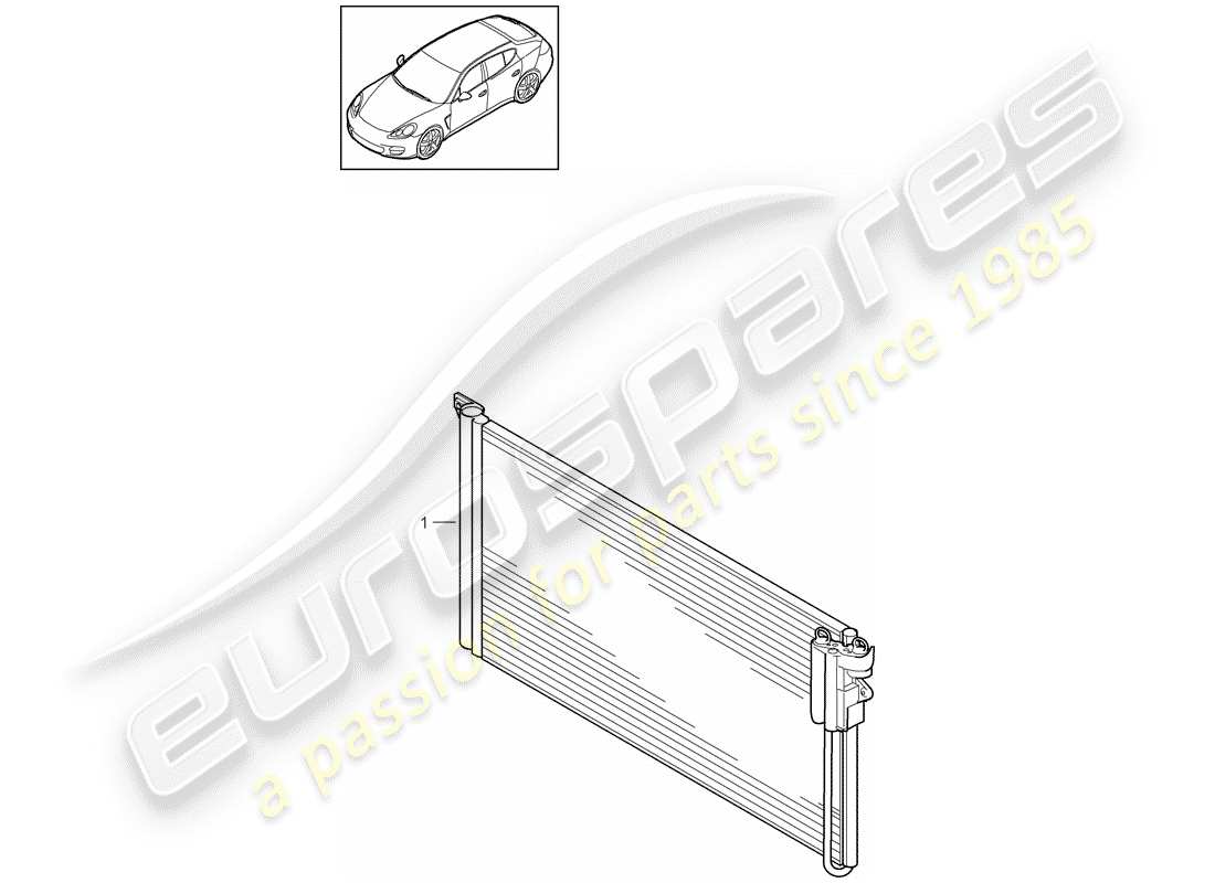 porsche 2016 (panamera 970) condensador diagrama de piezas