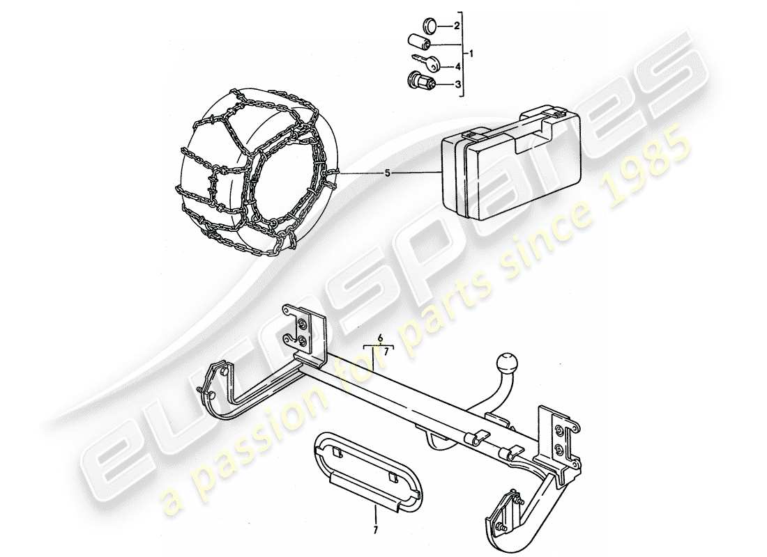 porsche 1995 (968) accesorios diagrama de piezas