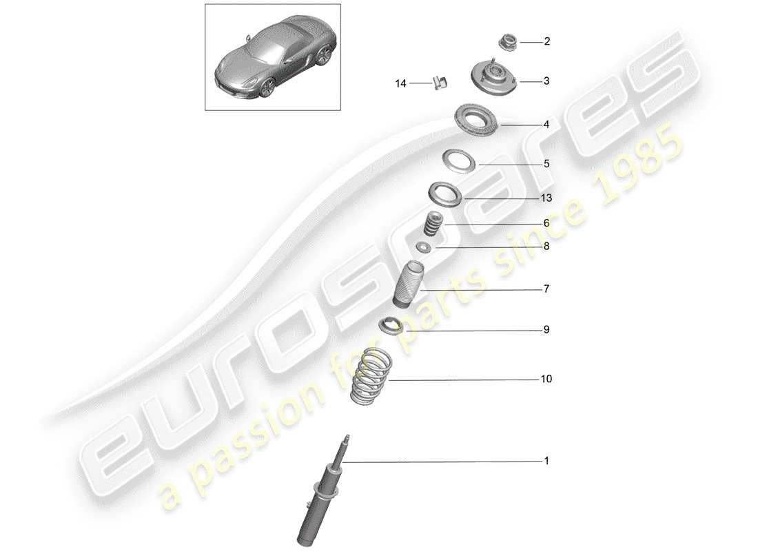 porsche 2016 (981 boxster) amortiguador de vibraciones diagrama de piezas