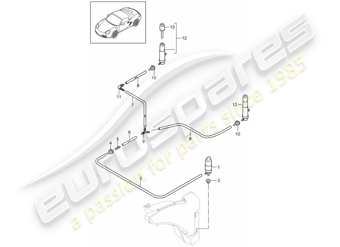 porsche 2009 (987 boxster) diagrama de piezas del sistema arandela