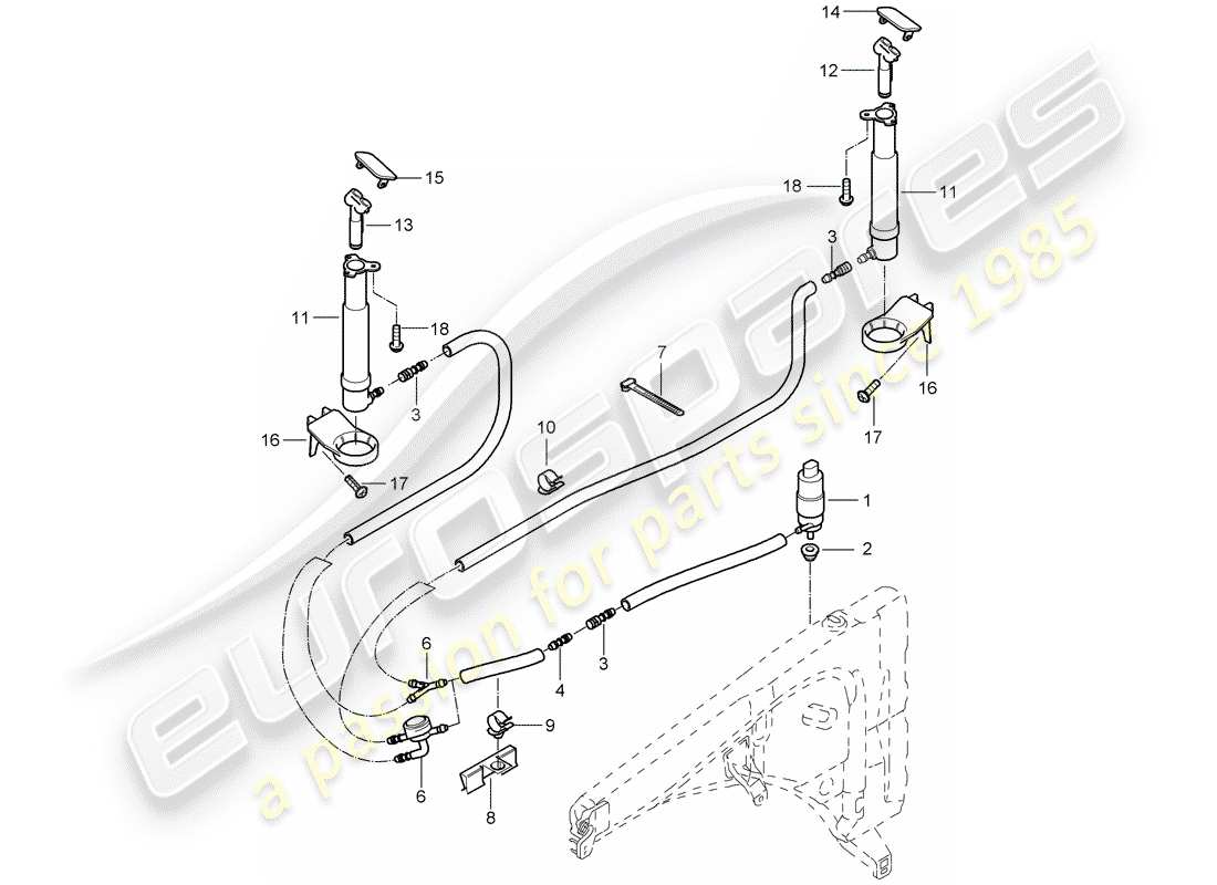 porsche 2008 (cayenne e1 9pa) diagrama de piezas del sistema arandela