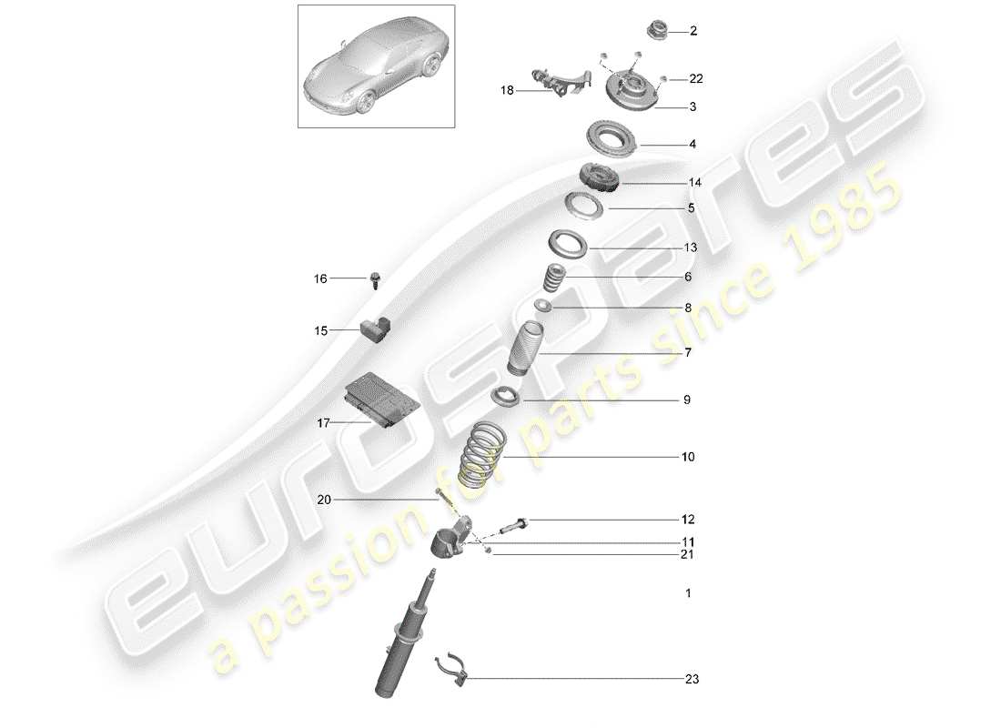 porsche 2014 (991-1) diagrama de piezas del amortiguador de vibraciones
