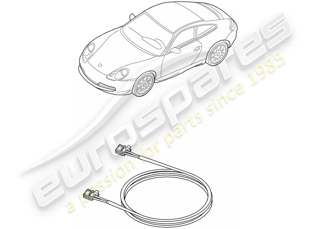porsche 2000 (996) fibra óptica ligera - d - mj 2003>> diagrama de piezas
