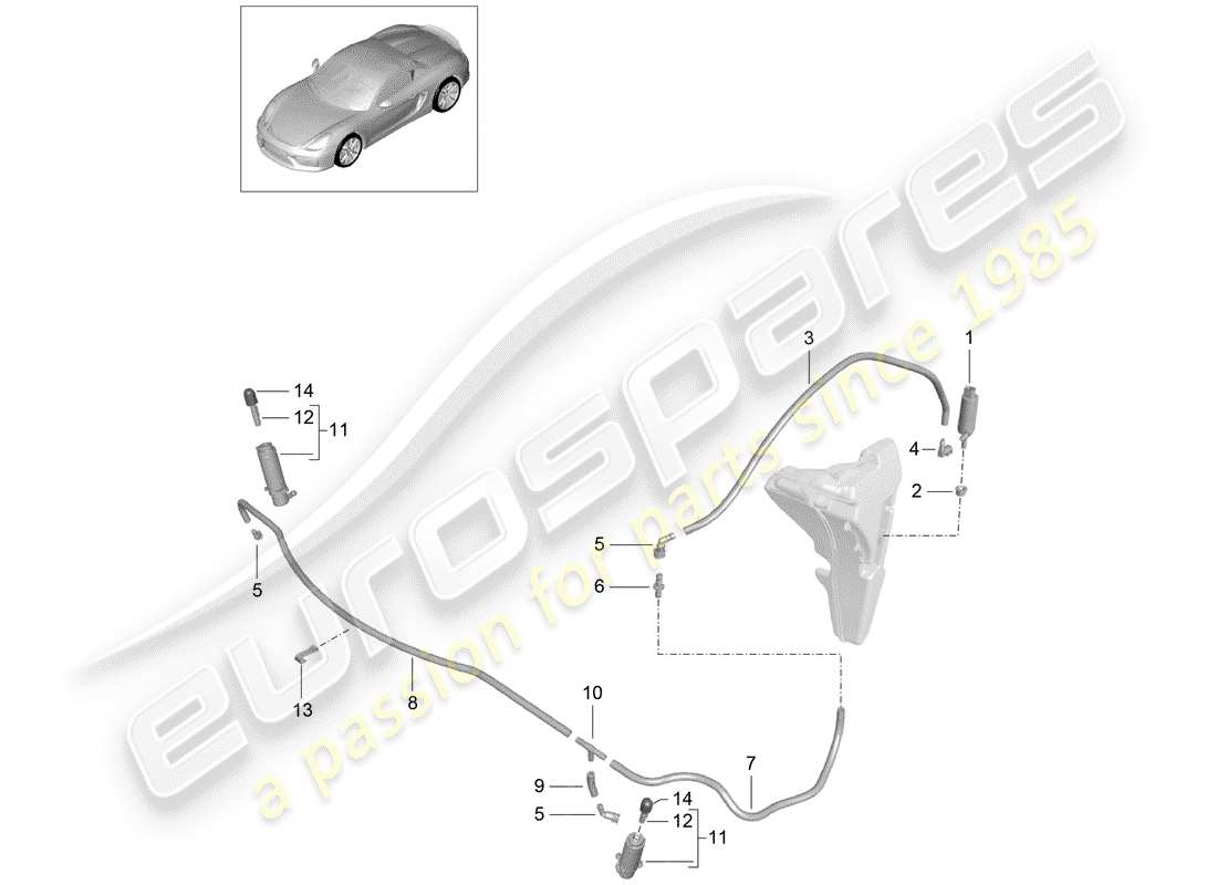 porsche 2016 (981 boxster spyder) diagrama de piezas del sistema arandela