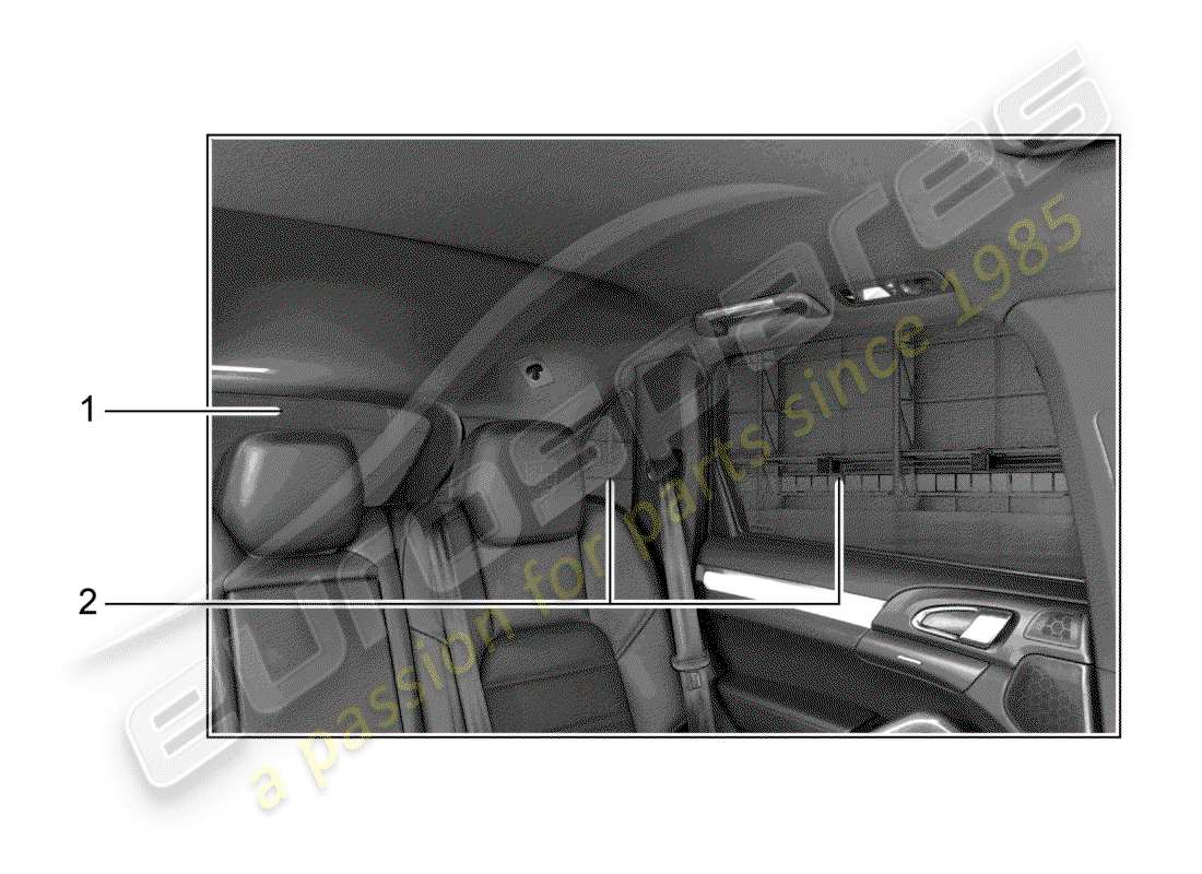 porsche 2013 (tequipment cayenne) parrilla diagrama de piezas