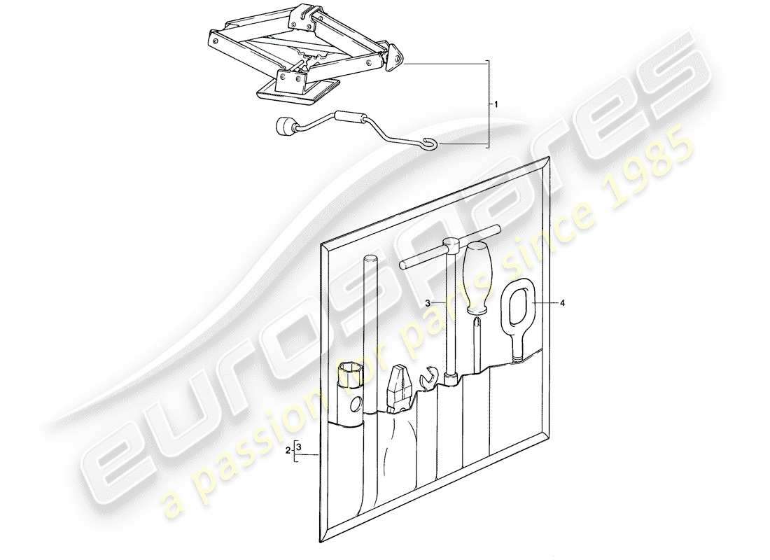 porsche 1983 (944) accesorios diagrama de piezas