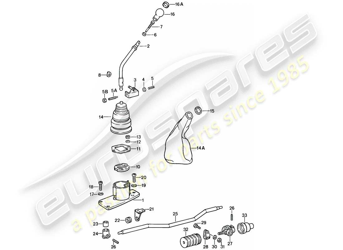 porsche 1987 (911) control de transmisión - d >> - mj 1988 diagrama de piezas