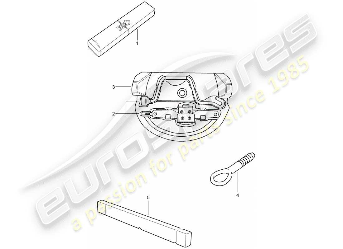 porsche 2009 997-2 turbo / gt2 diagrama de piezas de la herramienta