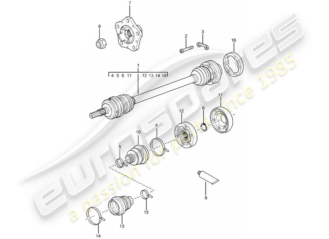 porsche 2002 (996) eje de transmisión - cubo de la rueda - f >> 99-2s603 555 - f >> 99-2s642 147 - f >> 99-2s630 713 - f >> 99-2s603 622 - f >> 99-2s642 181 - f >> 99-2s630 {23 } diagrama de piezas