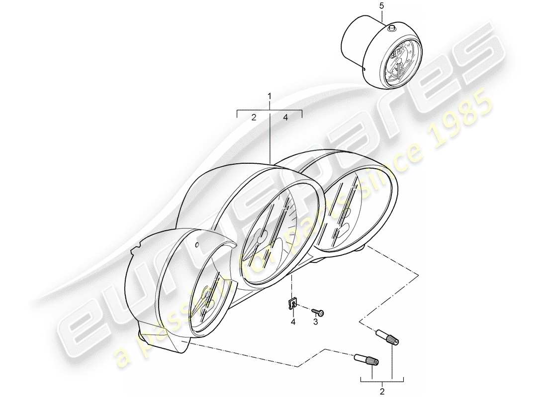 porsche 2006 (987 cayman) instruments diagrama de piezas