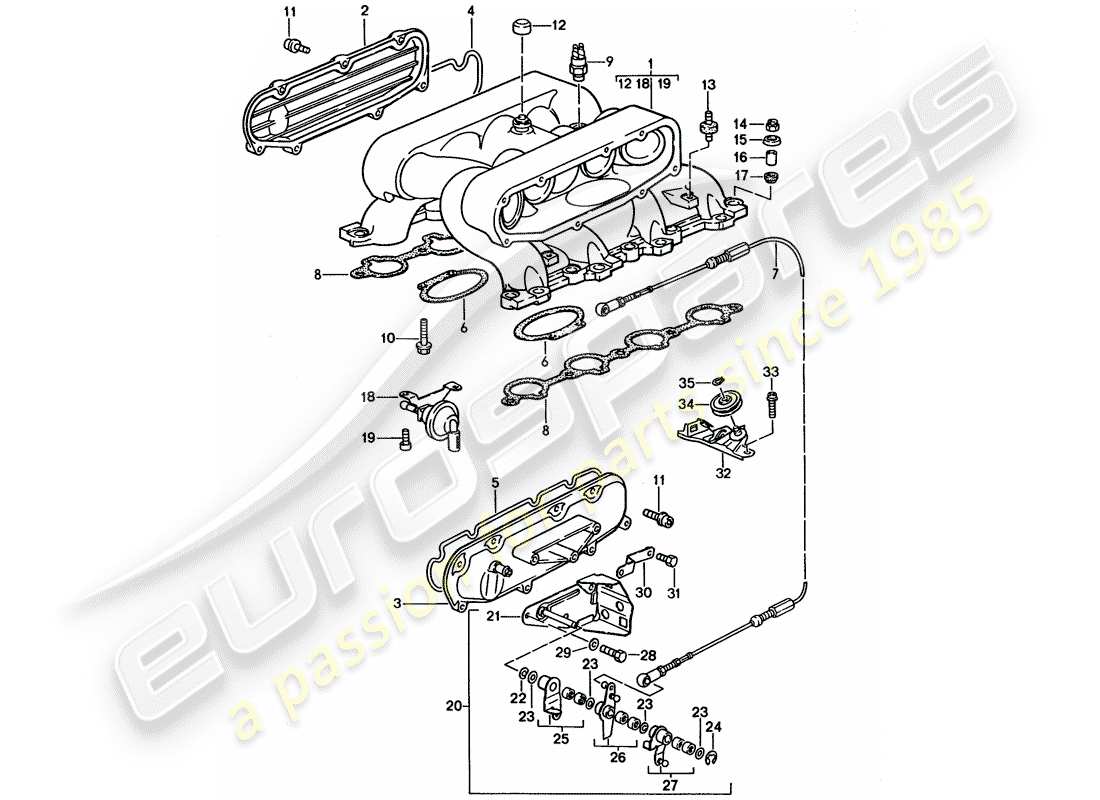 porsche 1994 (928) lh-jetronic - 2 diagrama de piezas