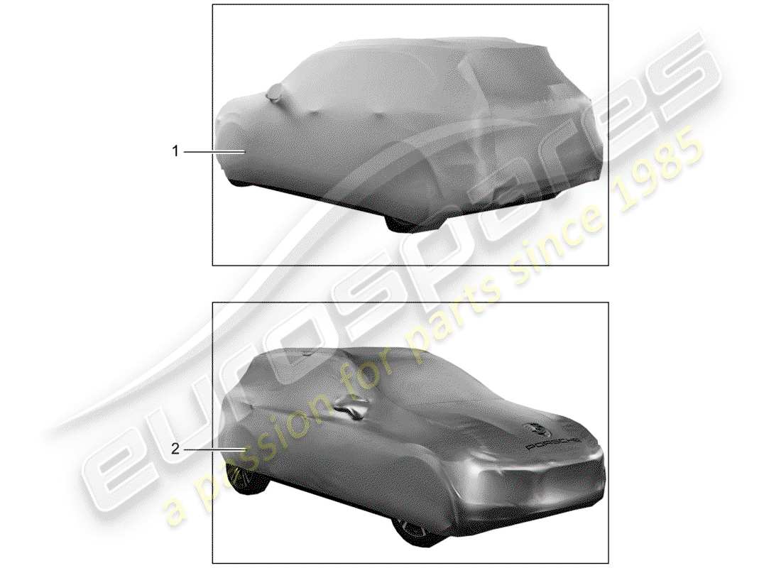 porsche 2016 (tequipment macan) diagrama de piezas de la cubierta