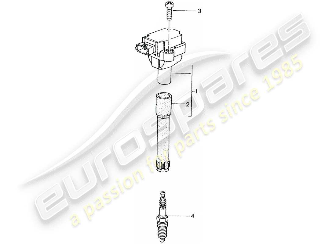 porsche 2003 (996) sistema de encendido diagrama de piezas